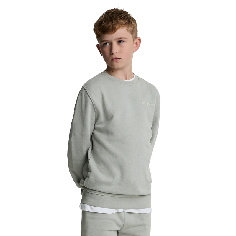 Jongens Trui MLB2019V Script Lyle and Scott LICHT GRIJS