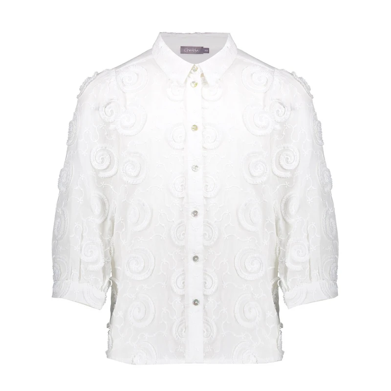 Meisjes Blouse 53111K-26 Geisha OFF-WHITE
