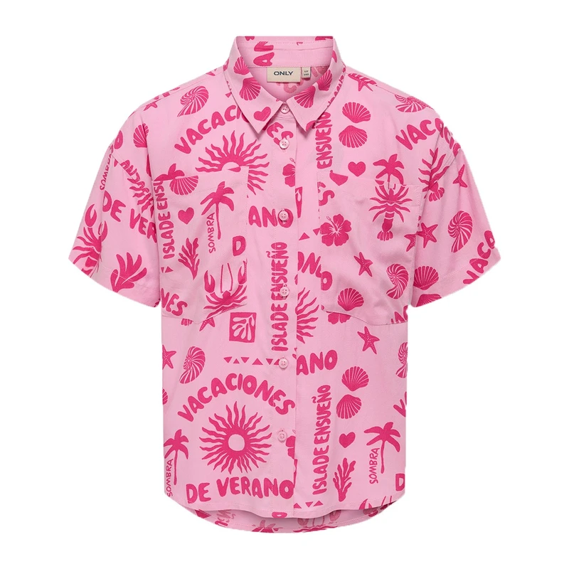 Meisjes Blouse KOGZALINA Only FUCHSIA