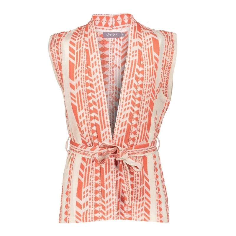Meisjes Gilet 55064K-21 Geisha ZWART DESSIN