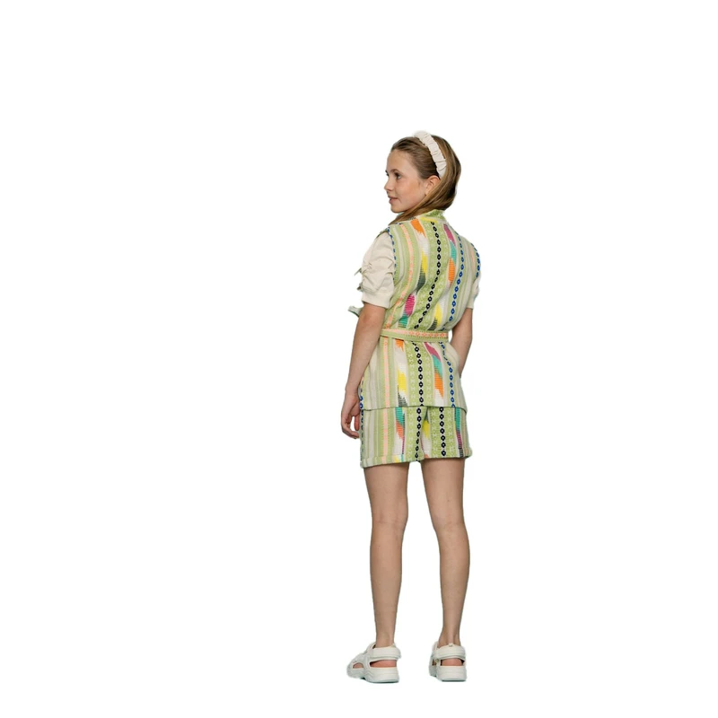Meisjes Gilet 55065K-21 Geisha GROEN DESSIN