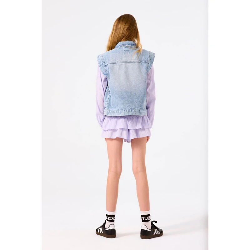 Meisjes Gilet B52456 Garcia MID BLUE DENIM