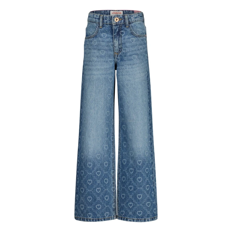 Meisjes Jeans Cassie KGD42006 Vingino MID BLUE DENIM