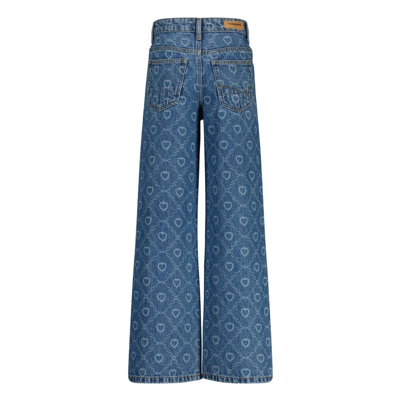 Meisjes Jeans Cassie KGD42006 Vingino MID BLUE DENIM