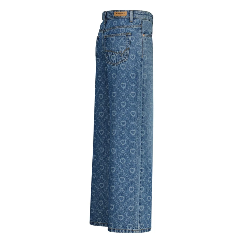 Meisjes Jeans Cassie KGD42006 Vingino MID BLUE DENIM