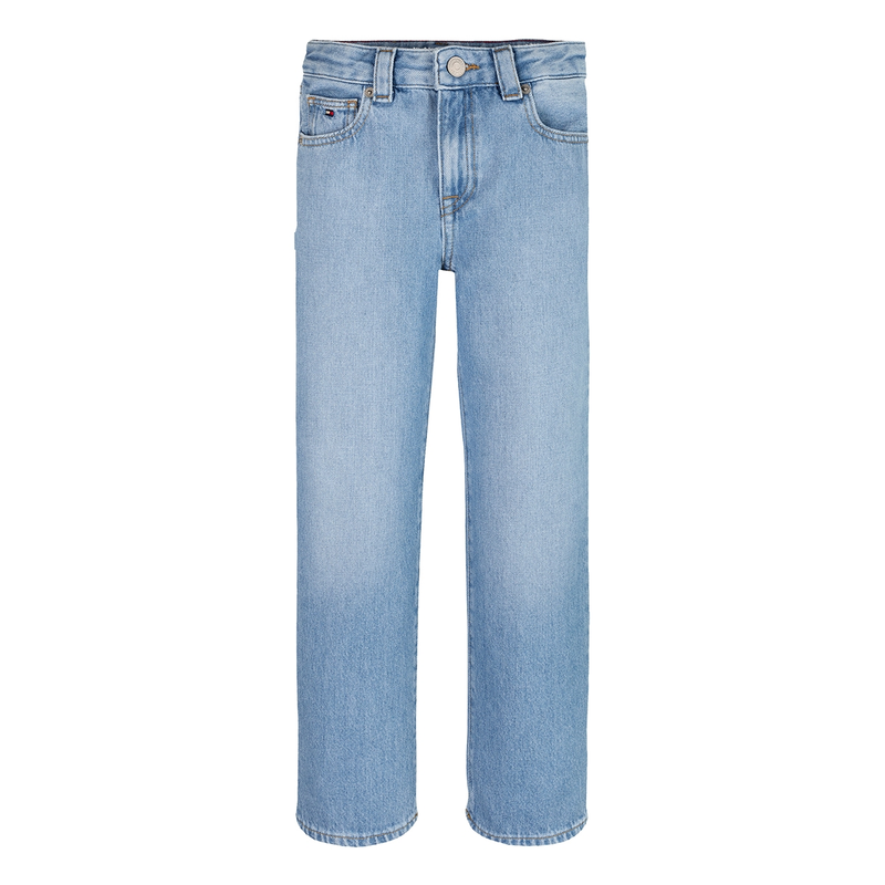 Meisjes Jeans KG0KG084021A4 jeans Tommy Hilfiger LIGHT BLUE DENIM