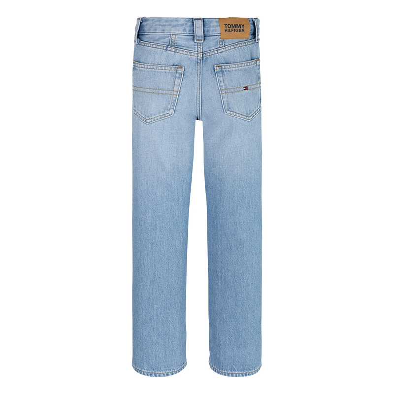 Meisjes Jeans KG0KG084021A4 jeans Tommy Hilfiger LIGHT BLUE DENIM