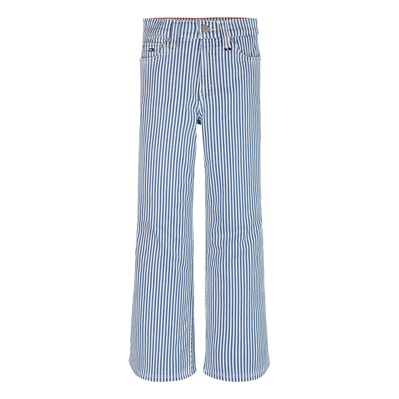 Meisjes Jeans KG0KG084051A4 Stripe Tommy Hilfiger BLEACHED BLUE DENIM