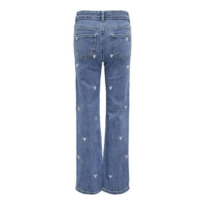 Meisjes Jeans KOGJUICY WIDE LEG HEART EMB JEANS N