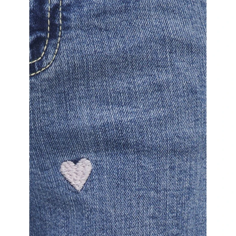 Meisjes Jeans KOGJUICY WIDE LEG HEART EMB JEANS N Only BLAUW DESSIN