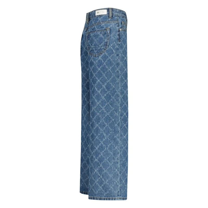 Meisjes Jeans R125KGD42001 Monaco Raizzed MID BLUE DENIM