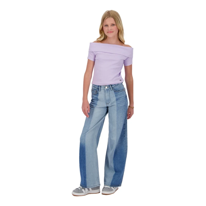 Meisjes Jeans R125KGD42003 Monaco Raizzed LIGHT BLUE DENIM