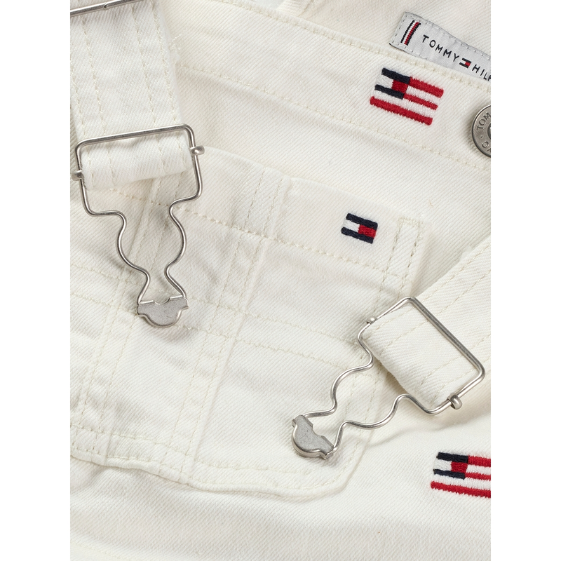 Meisjes Jurk KG0KG084901CD Tommy Hilfiger ECRU