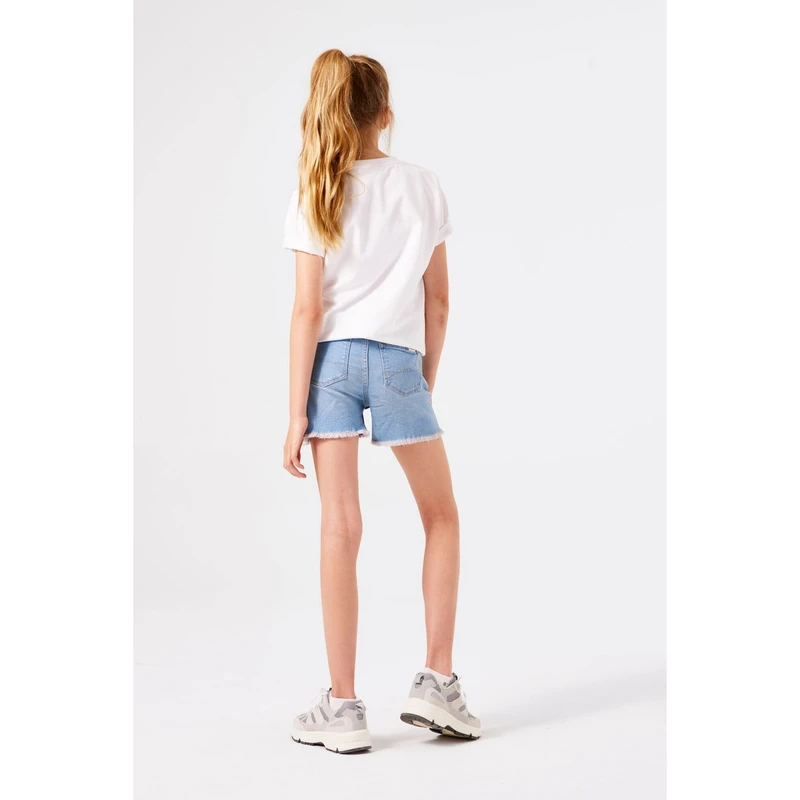 Meisjes Short 513 Garcia BLEACHED BLUE DENIM
