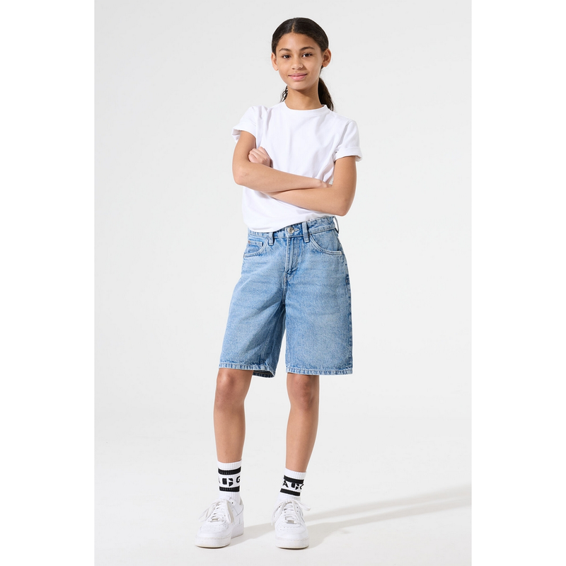 Meisjes Short D52538 Garcia MID BLUE DENIM