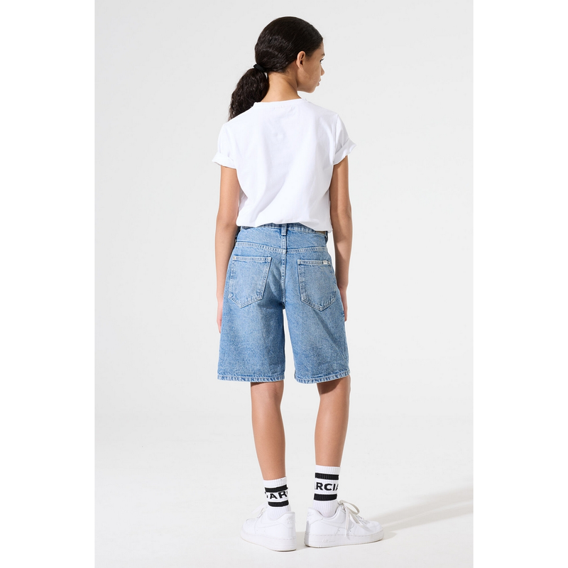 Meisjes Short D52538 Garcia MID BLUE DENIM