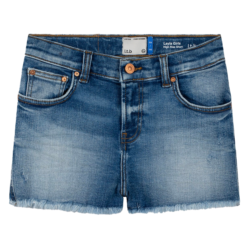 Meisjes Short Layla G Vinolia wash LTB MID BLUE DENIM