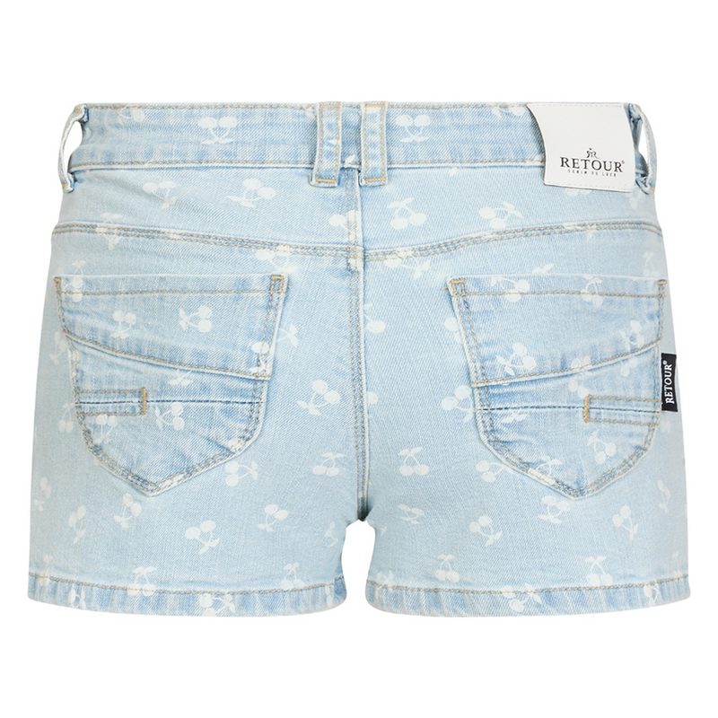 Meisjes Short Nuria Retour LIGHT BLUE DENIM