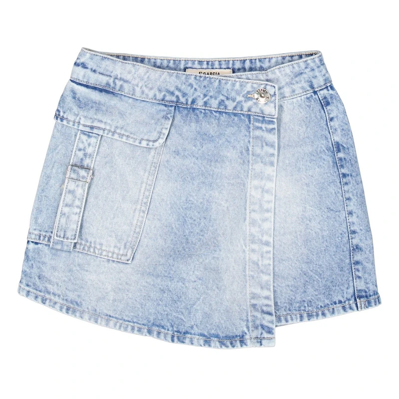 Meisjes Skort B52522 Garcia MID BLUE DENIM