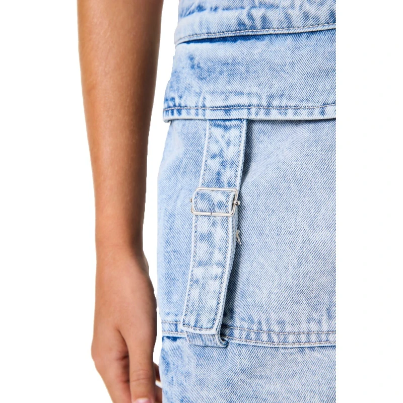Meisjes Skort B52522 Garcia MID BLUE DENIM