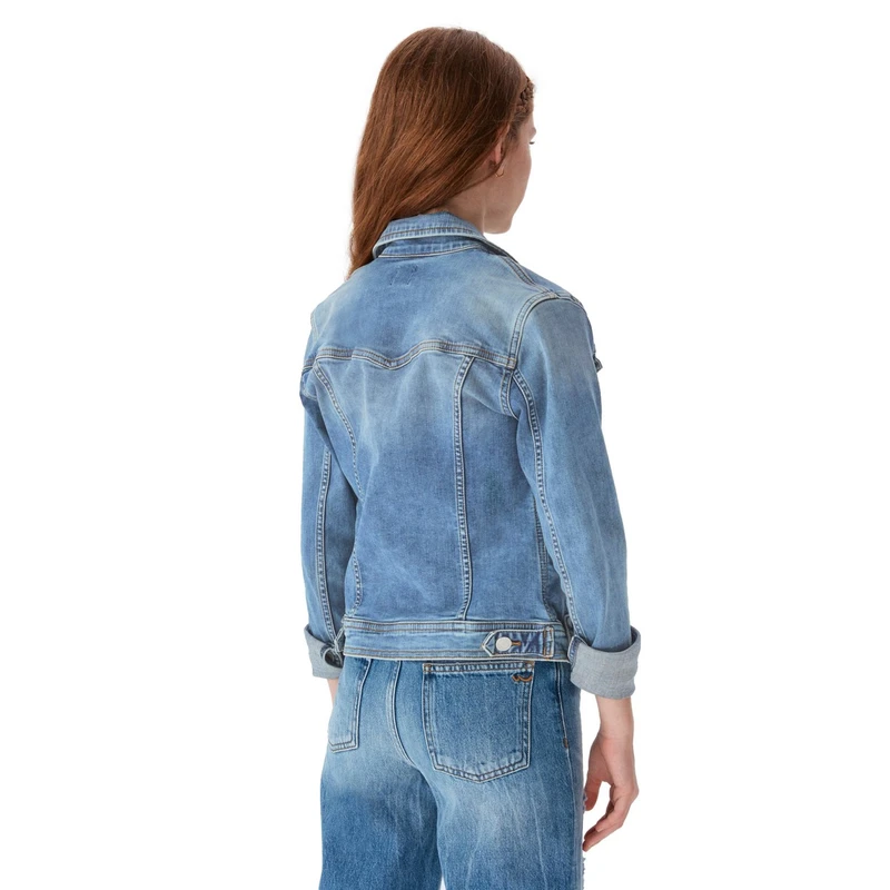Meisjes Spijkerjack Eliza G Blenda LTB MID BLUE DENIM
