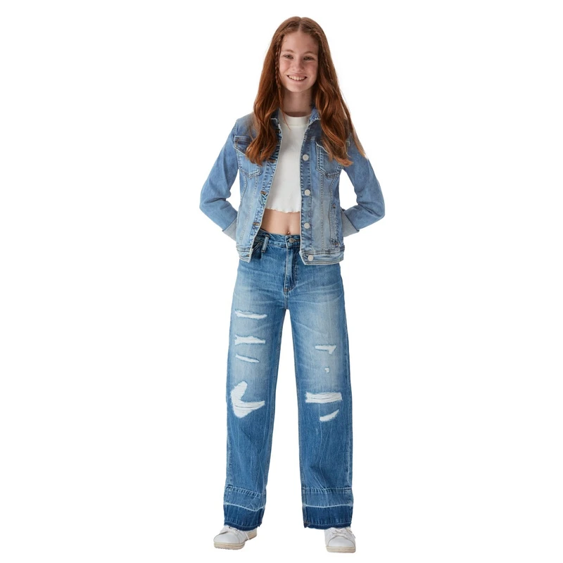 Meisjes Spijkerjack Eliza G Blenda LTB MID BLUE DENIM