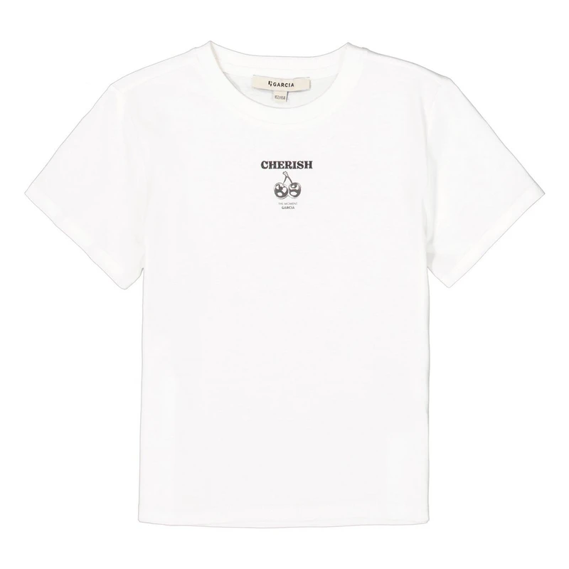 Meisjes T-shirt B52401 Garcia OFF-WHITE
