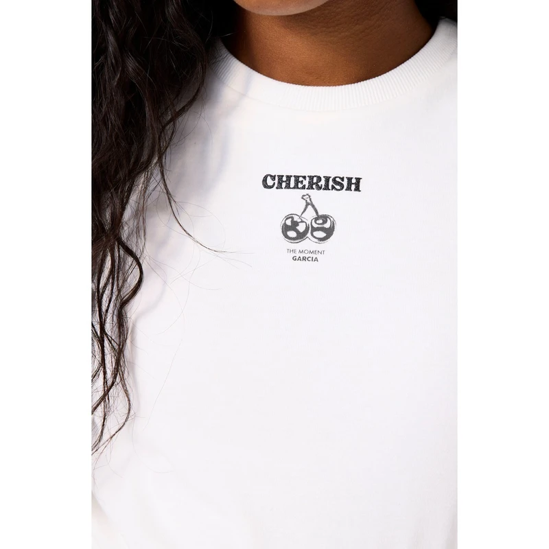 Meisjes T-shirt B52401 Garcia OFF-WHITE