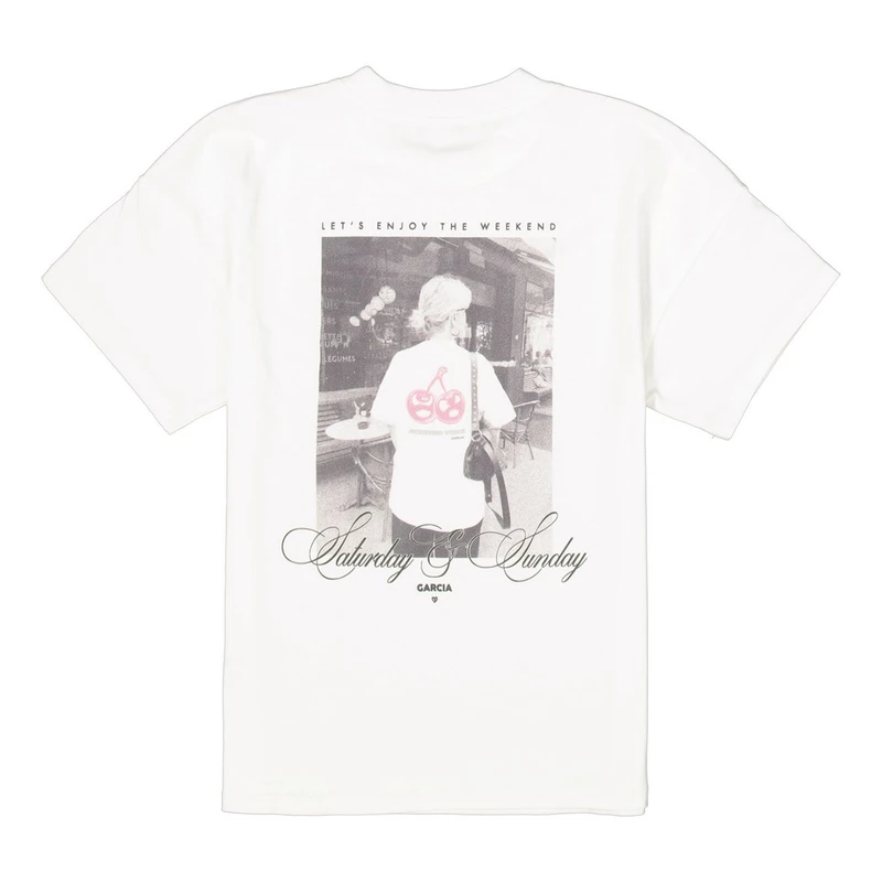 Meisjes T-shirt B52403 Garcia OFF-WHITE