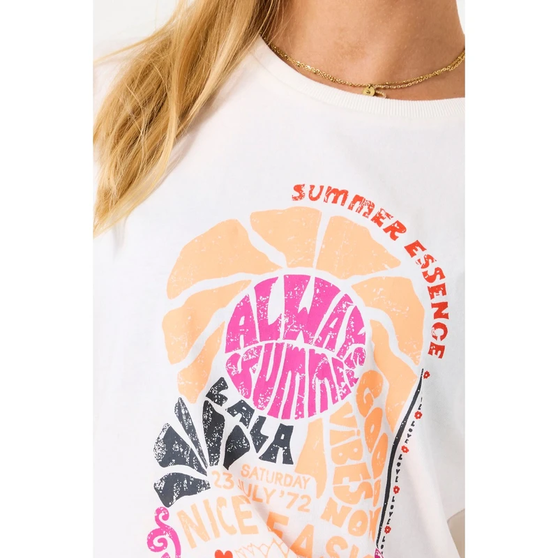 Meisjes T-shirt C52601 Garcia OFF-WHITE