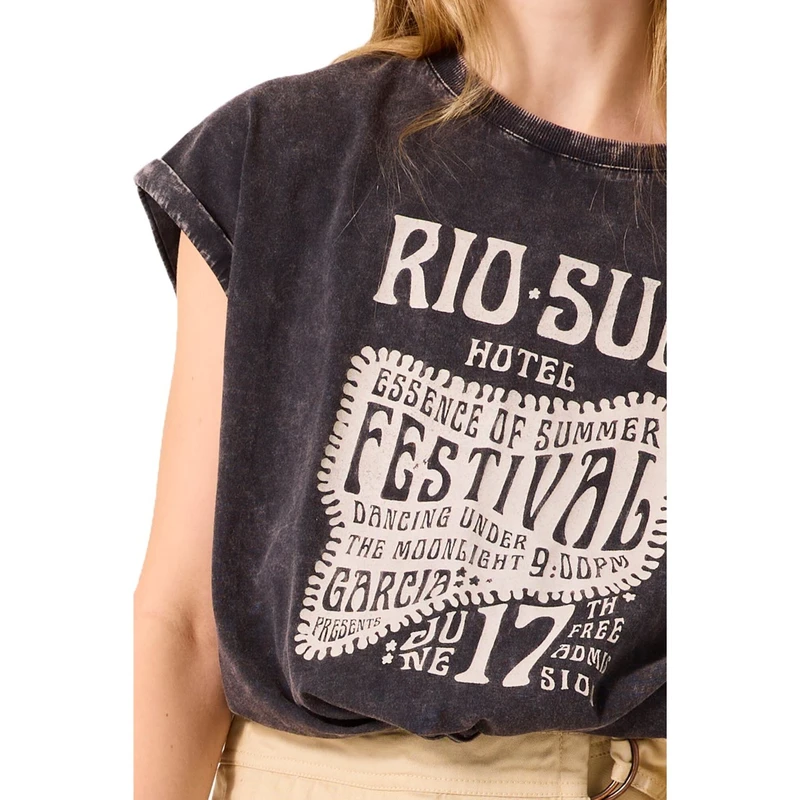 Meisjes T-shirt C52604 Garcia DONKER GRIJS