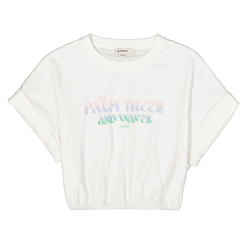 Meisjes T-shirt D52406 Garcia OFF-WHITE