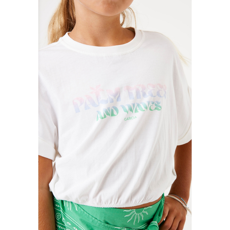 Meisjes T-shirt D52406 Garcia OFF-WHITE