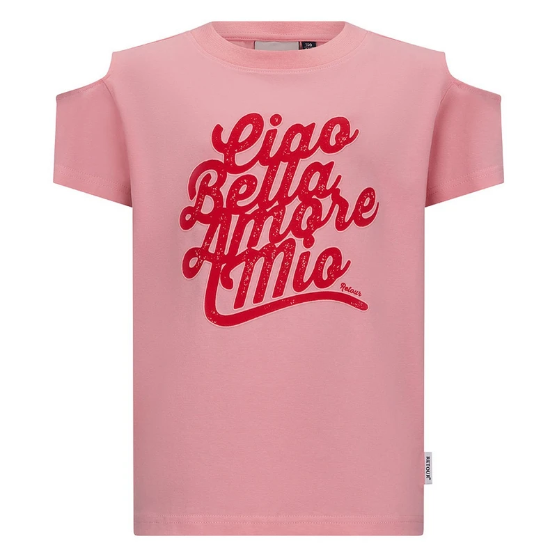 Meisjes T-shirt Flore Retour ROZE