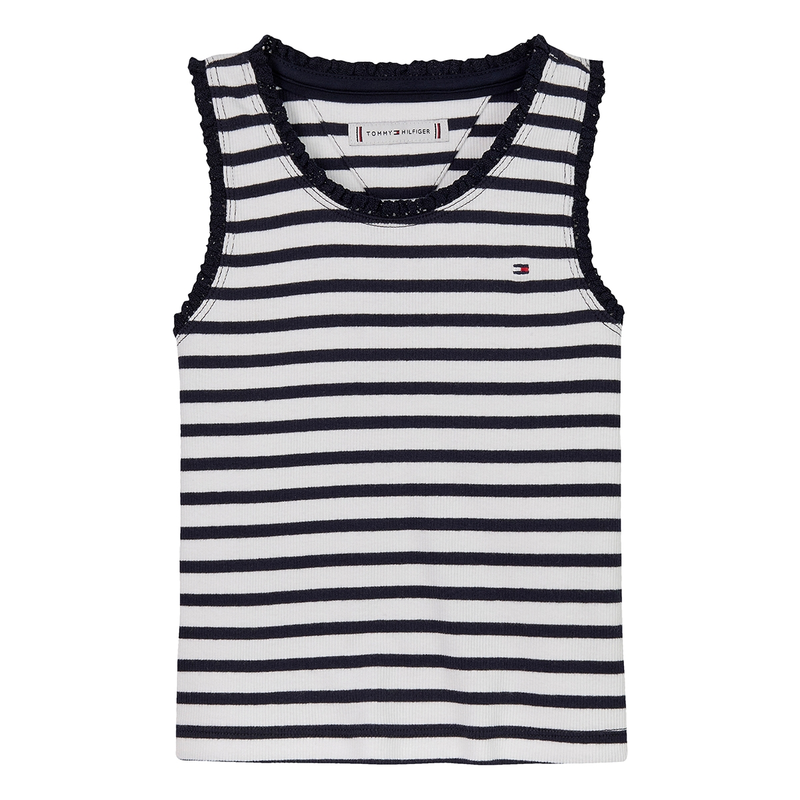 Meisjes T-shirt KG0KG08588C1G tank Tommy Hilfiger NAVY