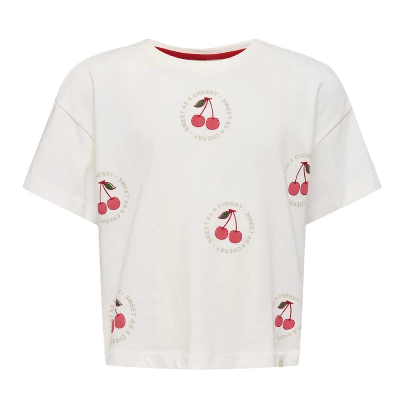 Meisjes T-shirt KOGCHARLOTTE Only Wit