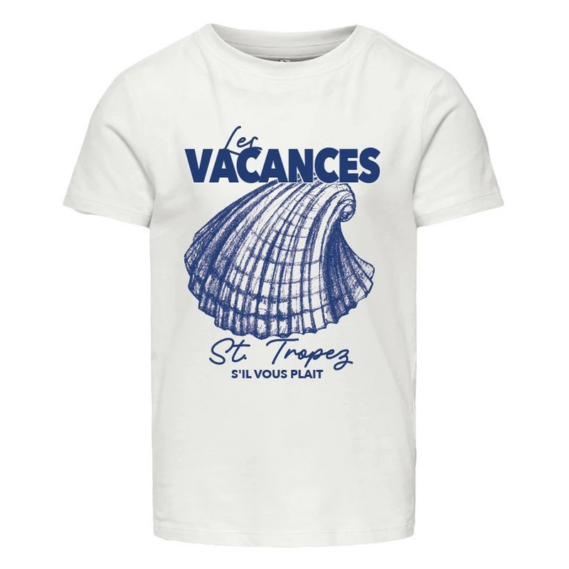Meisjes T-shirt KOGLOTTE Only WIT DESSIN