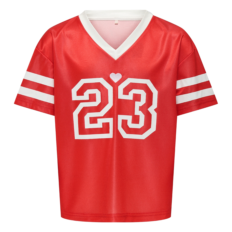 Meisjes T-shirt KOGLULU Only ROOD