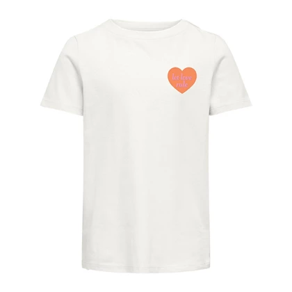 Meisjes T-shirt KOGSENNA S/S HEART TOP BOX JRS