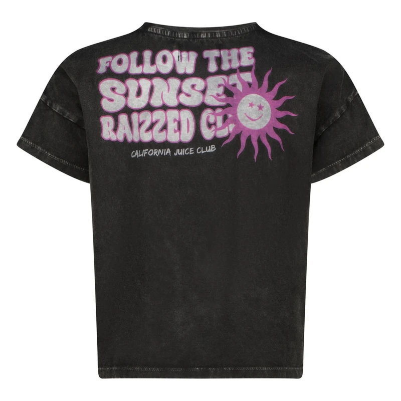 Meisjes T-shirt R125KGN30016 Kiara Raizzed ZWART