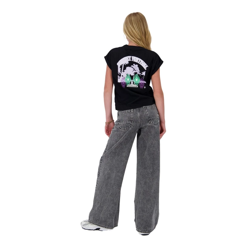 Meisjes T-shirt R125KGN30018Julot Raizzed DEEP BLACK