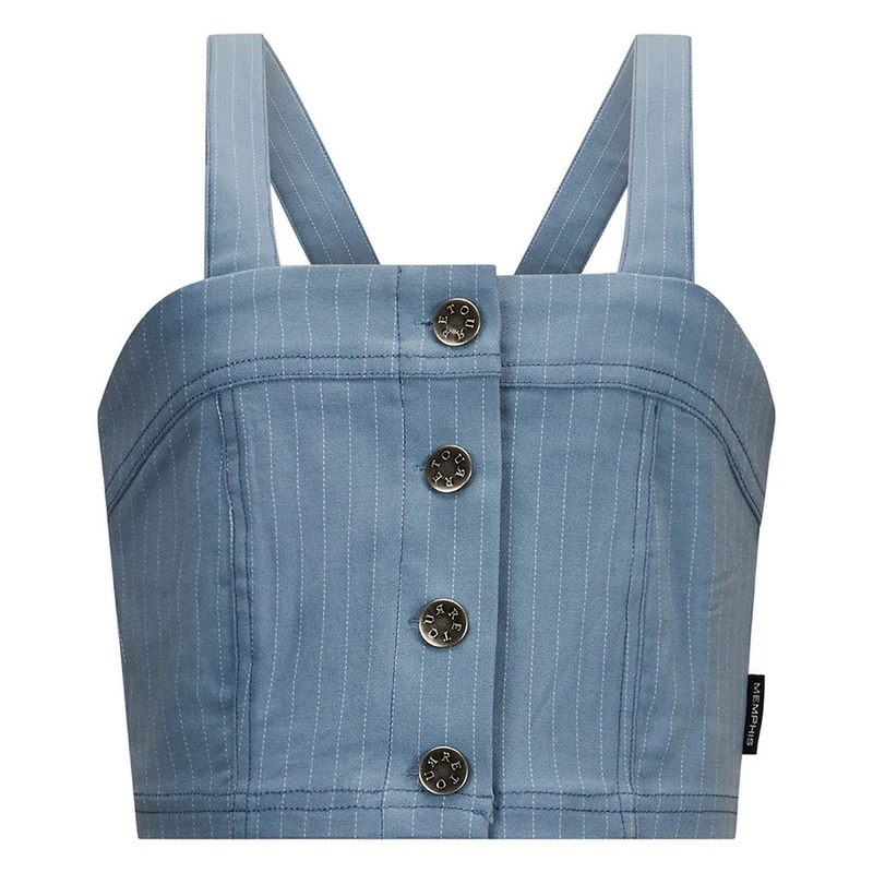 Meisjes Top Athena Retour LIGHT BLUE DENIM