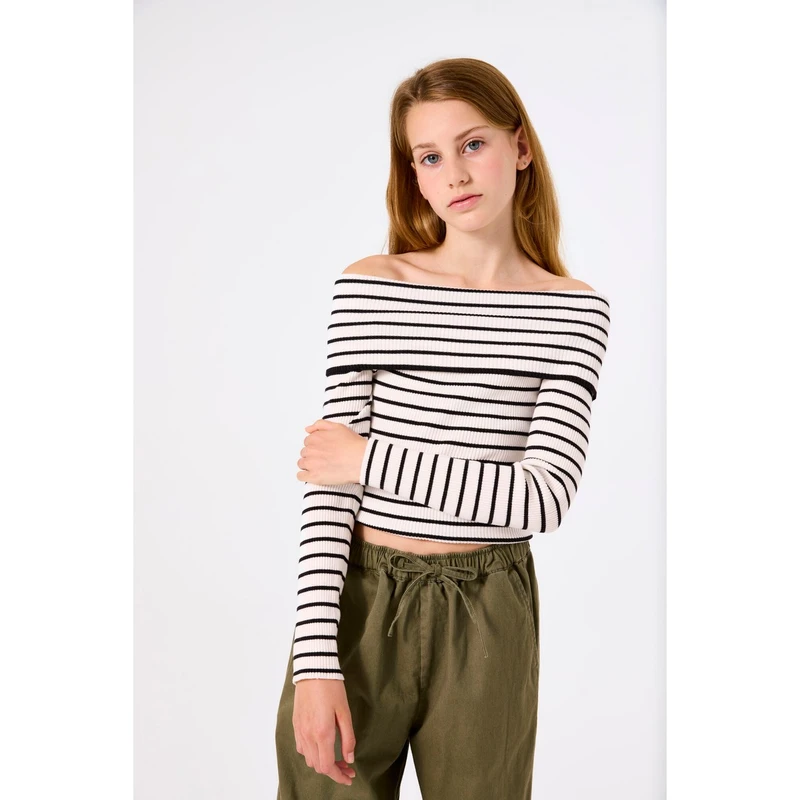 Meisjes Trui A52643 Garcia OFF-WHITE