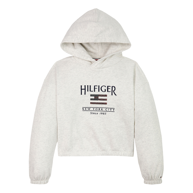 Meisjes Trui KG0KG08558PMT hoody Tommy Hilfiger Wit